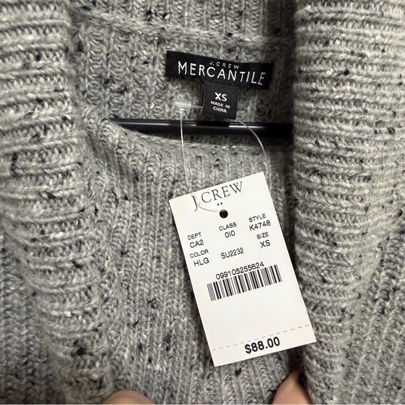J. Crew Donegal Turtleneck Lambswool Sweater Gray Size XS - Picture 4 of 5
